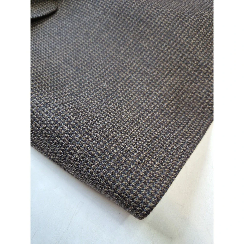 Pronto Uomo Mens Wool Sports Coat 42L Brown Check 2 Button Blazer Italy Style